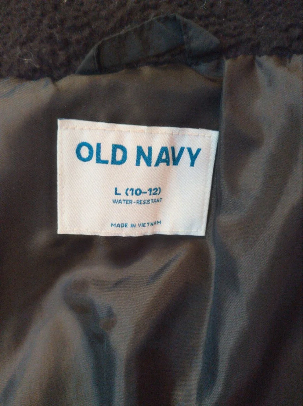 Old Navy Black Hooded Puffer Jacket